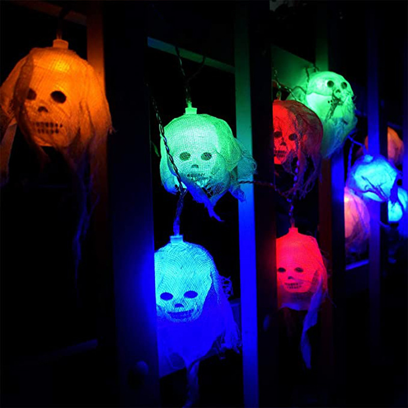 Skull gauze string lights
